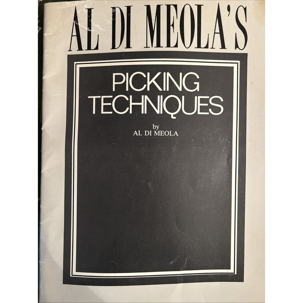 Al Di Meola’s Picking Techniques Guitar Instruction 1983 Used Book